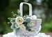 Flower Girl Basket, White Willow Basket, Flower Girl Basket and Ring Bearer Pillow, Flower Baskets, Wood Wedding Baskets, Flower Girl Gift