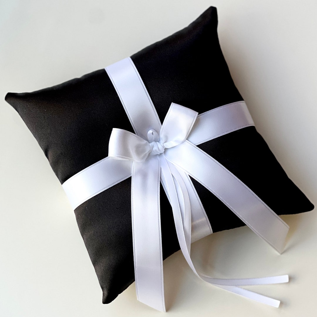 Ring Bearer Pillow Black Wedding Ring Pillow Ring Boy Pillow Black