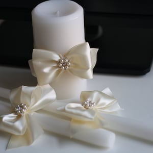 Ivory Unity Candles, Unity Candle Set, Wedding Candles, Ceremony Candles, Wedding Candle Set, Wedding Pillar Candle