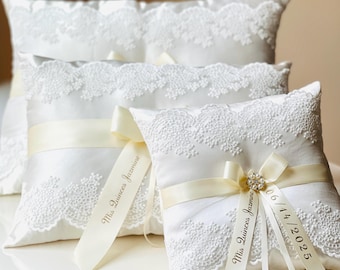 Quinceanera Pillow Set Ivory Gold Quince Tiara Pillows Quinceanera Shoe Pillow Kneeling Pillow Lace Custom Mis Quince Pillows Cojines Quince