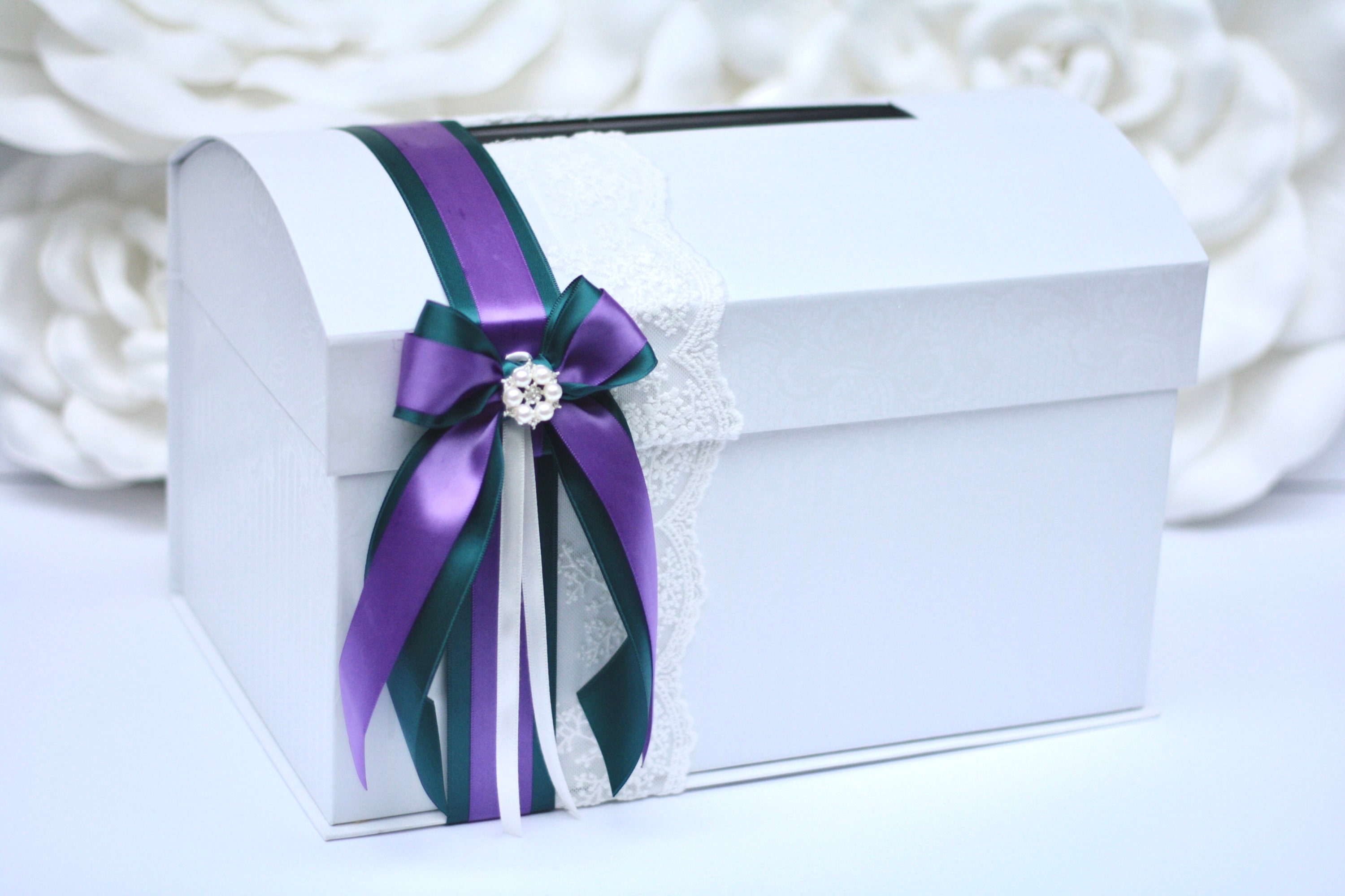 Peacock Card Box Money Boxes Wedding Money Box Teal Card Box Wedding Card Holder Wedding Card Box with Slot Teal Card Holder