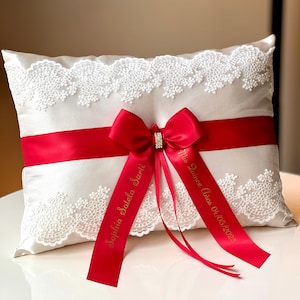 Shoe Pillow Quinceanera Pillow Set Red Quince Pillows Quinceanera Kneeling Pillow Red Custom Mis Quince Pillows Personalized Mis 15 Anos