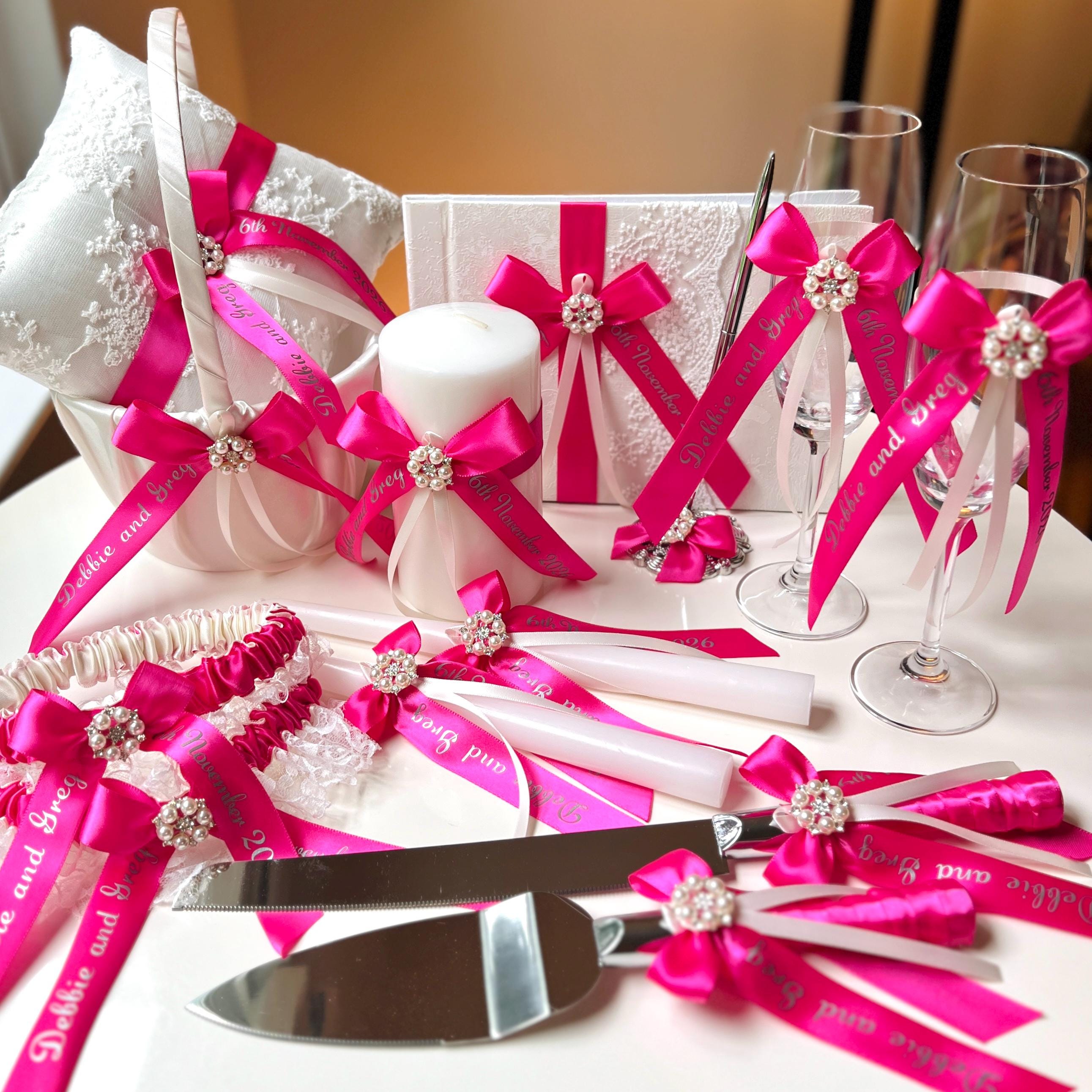 Accessorio Sposa Per Addio Nubilato Giarrettiera Da Sposa In Pizzo Gosknor - Elastica Con Fiocco, Accessorio Elegante Per Matrimoni E Addio Al Nubilato Giarretteria Da Sposa