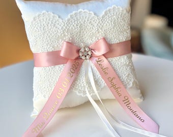 Oreillers diadème coings or rose Ensemble d'oreillers Quinceanera Oreiller chaussures Quinceanera Oreiller à genoux Ensemble d'oreillers roses Mis coings Sweet 16 oreillers