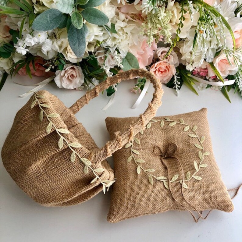 Gift Proposal Flower Girl Baskets Burlap Basket Rustic Wedding Basket Wedding Baskets Rustic Flower Girl Basket