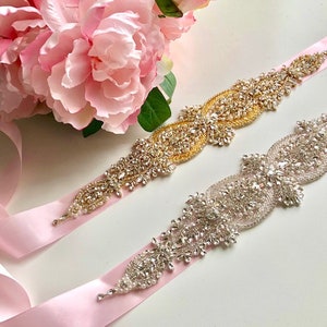 Pink Bridal Sash, Pink Bridal Belt, Hen Party Sash, Rhinestone Sash, Blush Bridal Belt Sash, Pink Wedding Belt, Chrystal Belt, Wedding Sash