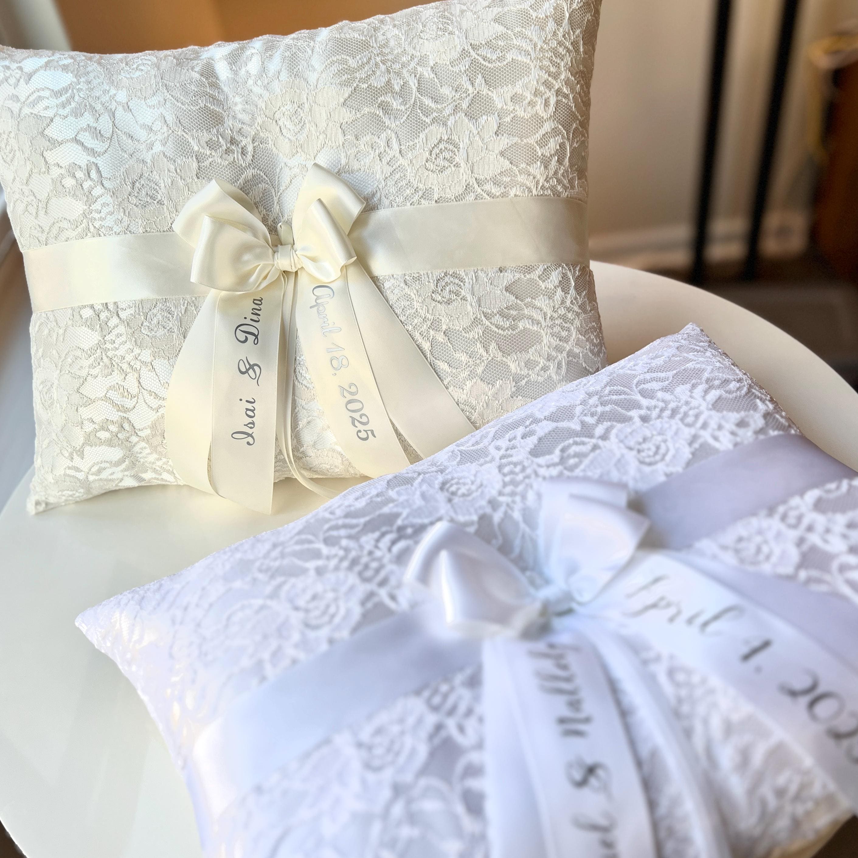 Kneeling Pillows White Two Church Pillows Personalized Custom Kneeling