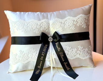 Poduszka do klęczenia, zestaw poduszek Quinceanera, czarno-złote poduszki z tiarą z pigwy, poduszka na buty Quinceanera, czarne, niestandardowe poduszki Mis Quince, słodkie 16