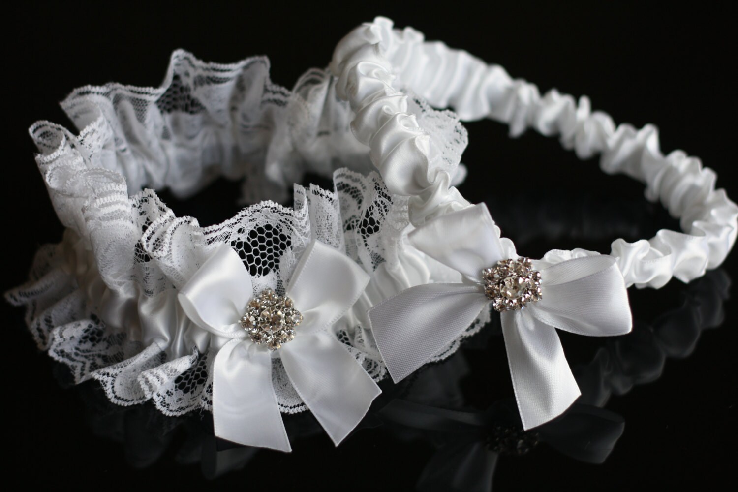 Bridal White Garter Teddy main image 1