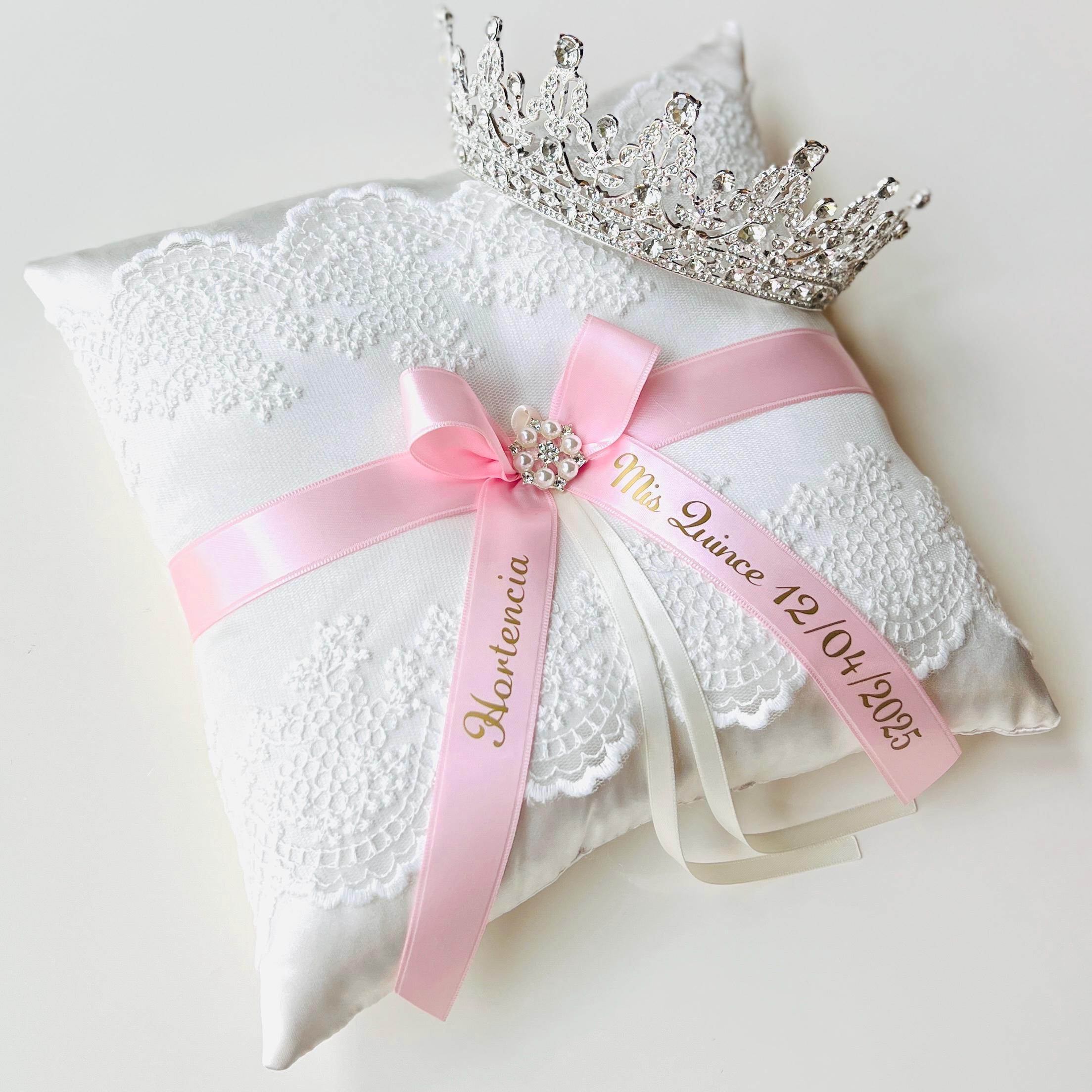 Quince Tiara Pillows Light Pink Quinceanera Pillow Set Quinceanera Shoe Pillow Kneeling Pillow Pink Mis Quince Pillow Set Sweet 16 Pillows