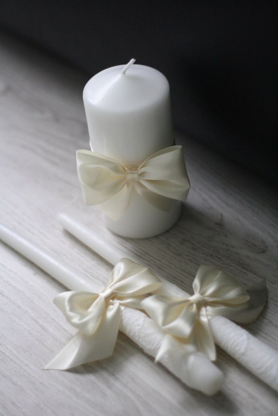 ivory wedding candles
