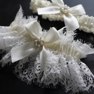 Ivory Garter for Bride Bridal Garter Set Lace Wedding Garter Wedding Lingerie Wedding Garters for Brides Ivory Lace Garter Belt Prom Garter