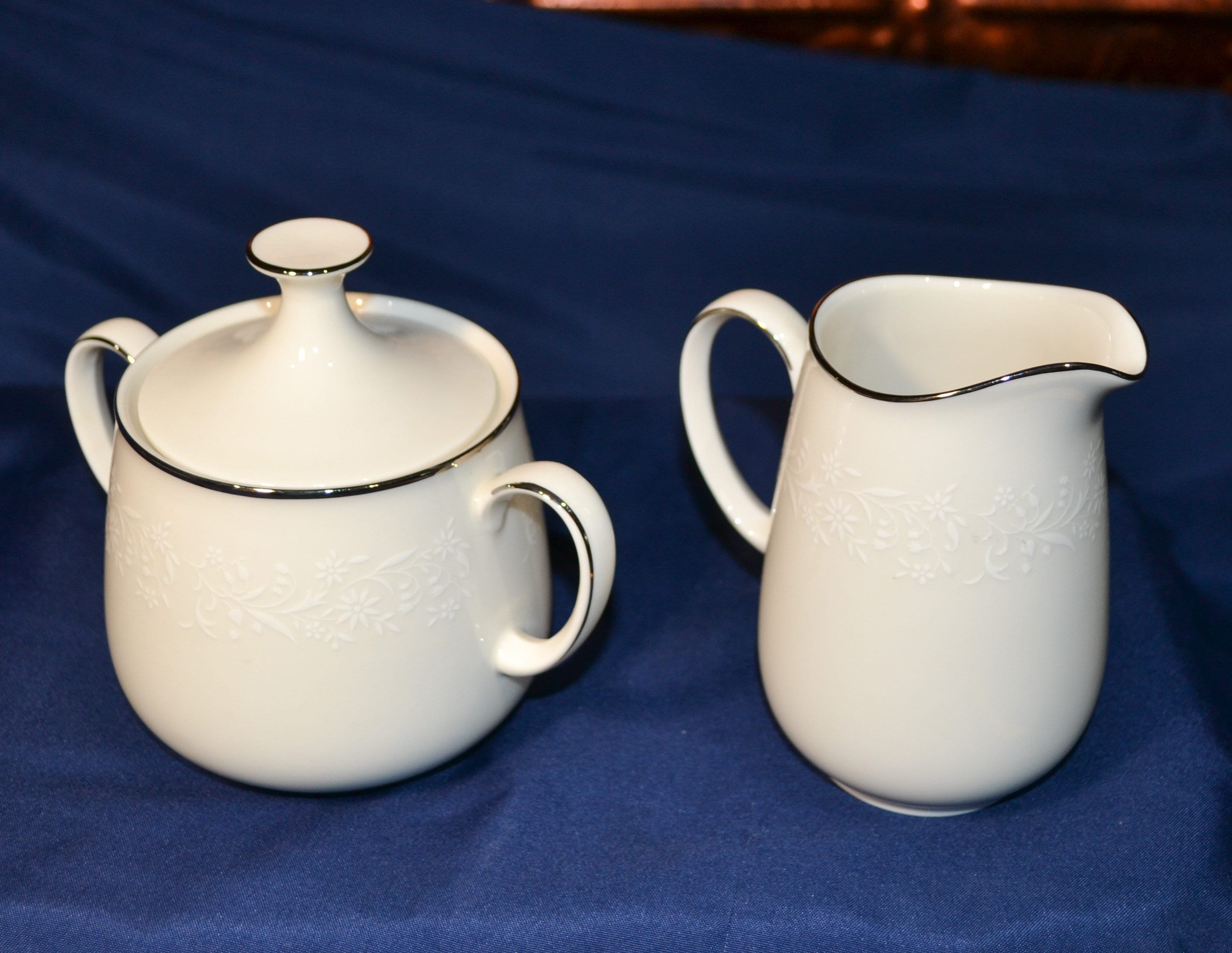 Noritake Lorelei Ivory China Creamer and Sugar Bowl Set - Etsy