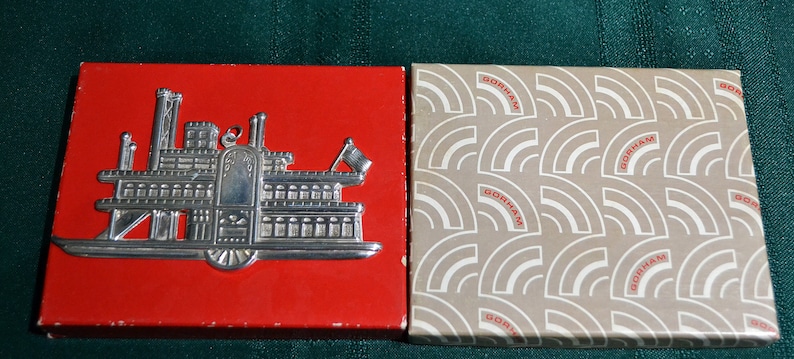 Gorham Sterling Silver Collectible Ornament Gorham Sterling Side Wheeler Christmas Ornament