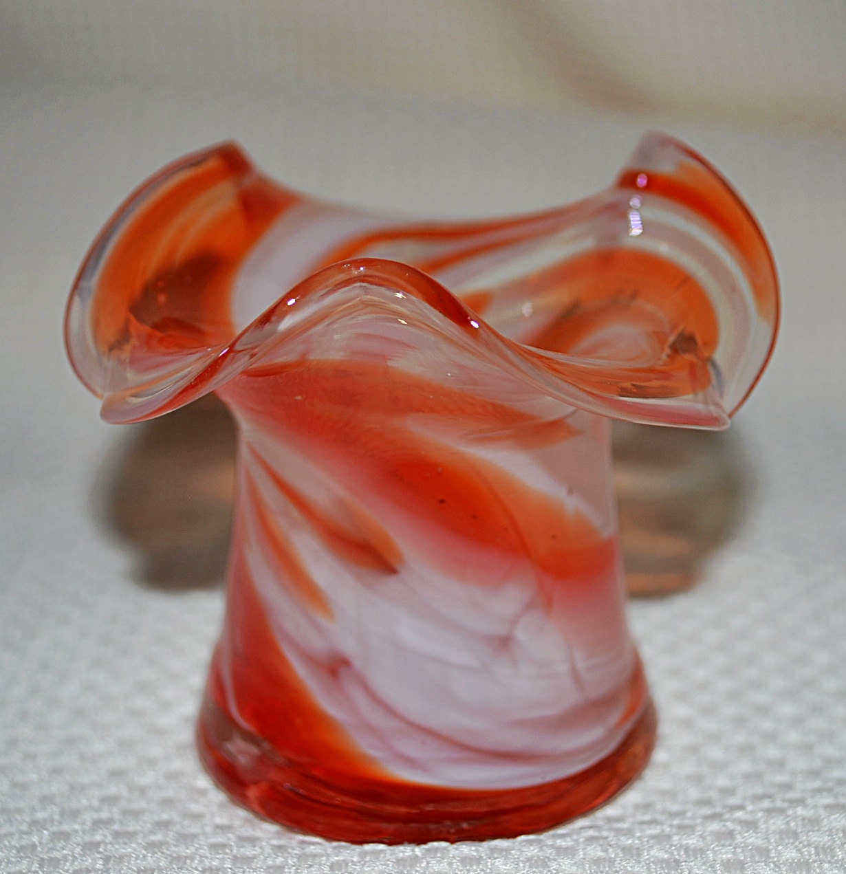 Vintage Swirl Art Glass Hat Toothpick Holder Etsy