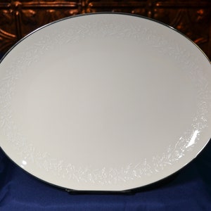 Noritake Lorelei Ivory China Oval Serving Platter, Noritake Ivory Lorelei Oval Platter