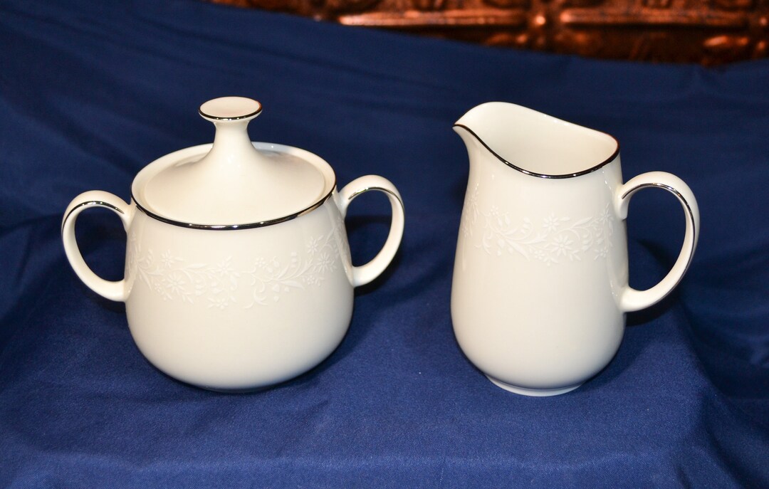 Noritake Lorelei Ivory China Creamer and Sugar Bowl Set - Etsy