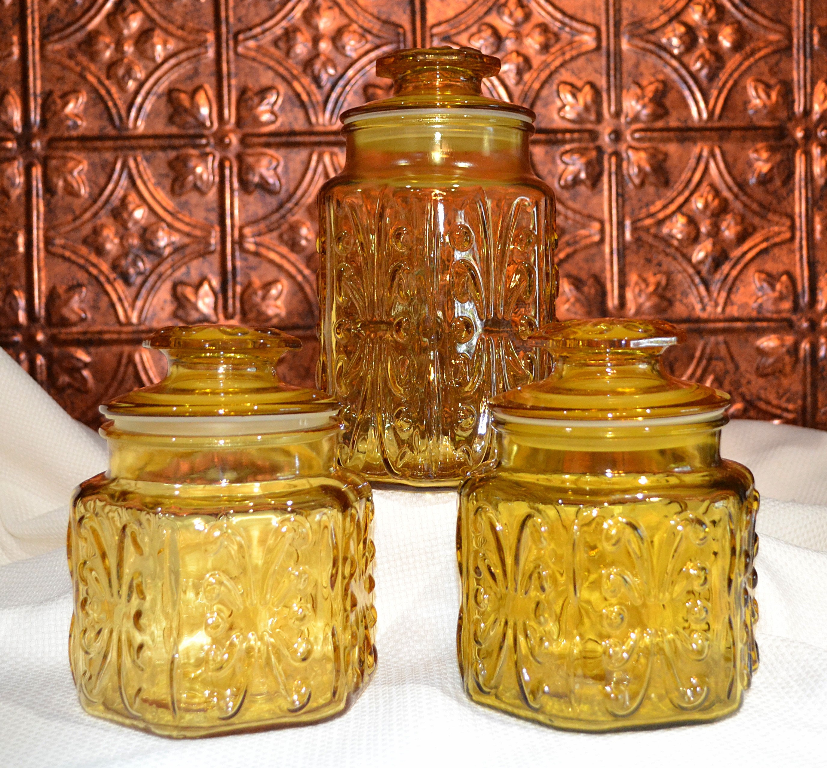 Glass Jar with Lid - Glass Canister 48oz - 2pc Canister Set for