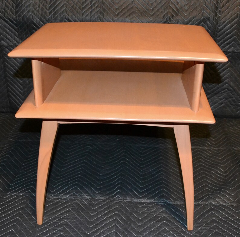 Heywood Wakefield Step End Table Mid Century Heywood Etsy