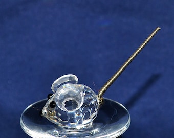 Swarovski Crystal Mini Mouse Figurine: Retired Silver Crystal Line