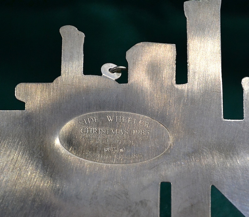 Gorham Sterling Silver Collectible Ornament Gorham Sterling Side Wheeler Christmas Ornament