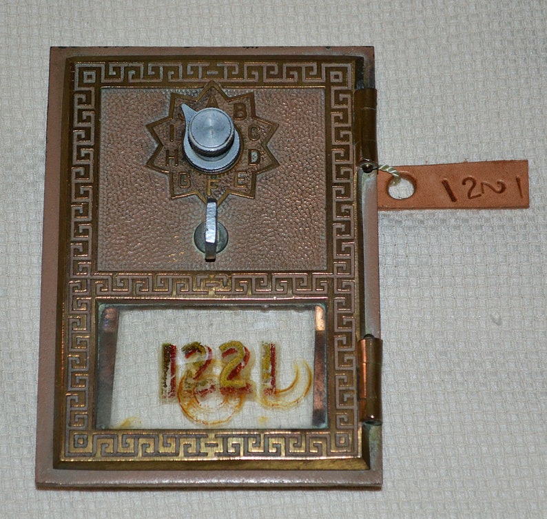 Brass Post Office Box Doors Art Deco Post Office Box Cover Etsy