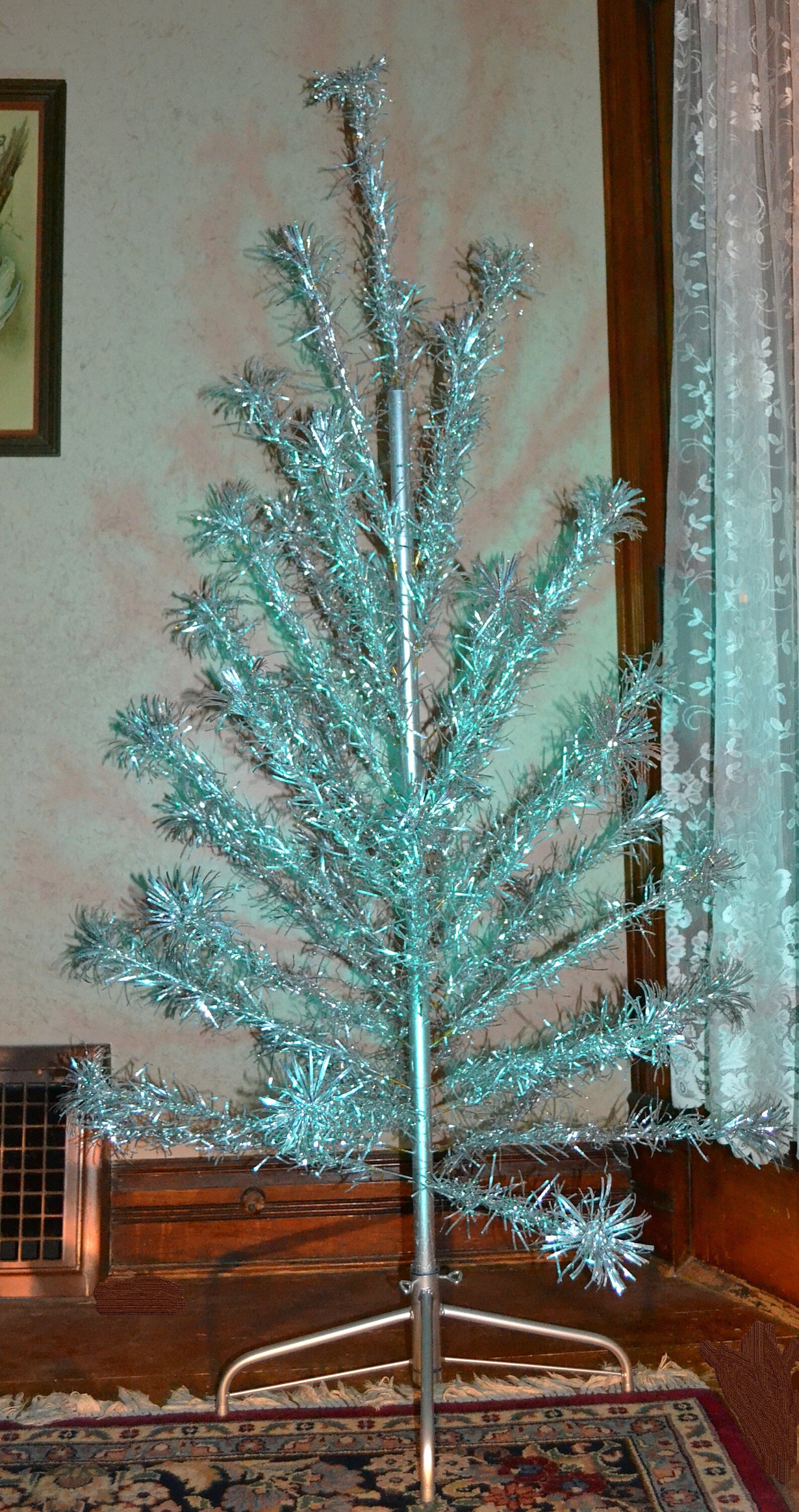 Sparkler 6 Ft Aluminum Christmas Tree The Sparkler Pom Pom 6 Etsy