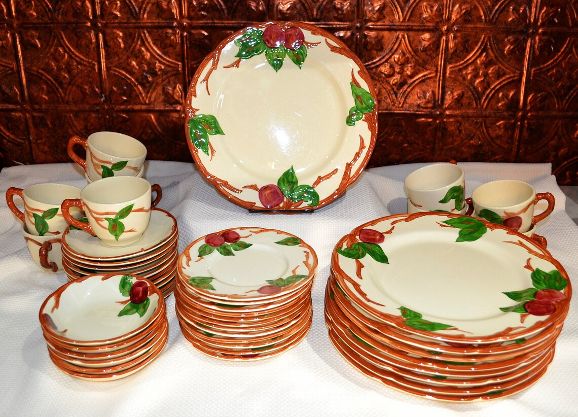 Franciscan Apple Dinnerware 50 Piece Set Franciscan Apple Etsy