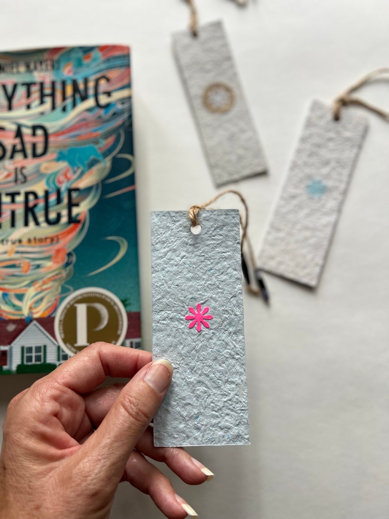 Haiti-made Bookmarks. Handmade paper. Gifts for readers. Book lovers gift. Party favors. Gifts for teachers. Made in Haiti. Gifts under 5 image 5