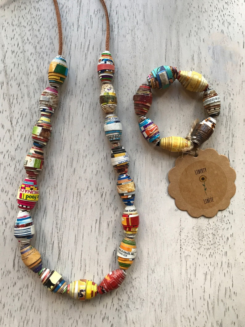 Cereal Box Bead Bracelet. Colorful Jewelry. Chunky Bracelet. Etsy