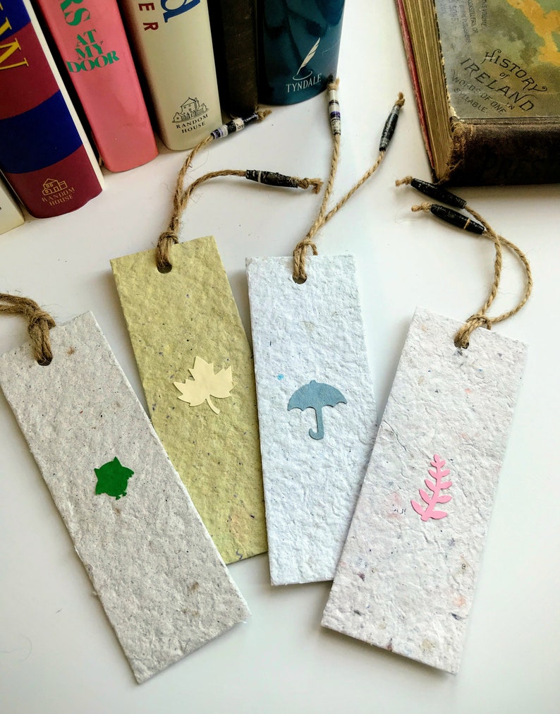 Haiti-made Bookmarks. Handmade paper. Gifts for readers. Book lovers gift. Party favors. Gifts for teachers. Made in Haiti. Gifts under 5 image 1