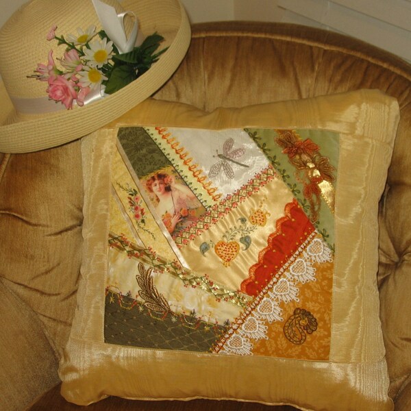 Crazy Quilt Pillows Etsy