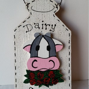 Milk Bottle Cow Sign, Cow, Farm House Decor, Milk Bottle, Country Decor, Dairy Fresh, Wall Decor, Layered Sign, Wooden Sign, Cow Love, Dairy