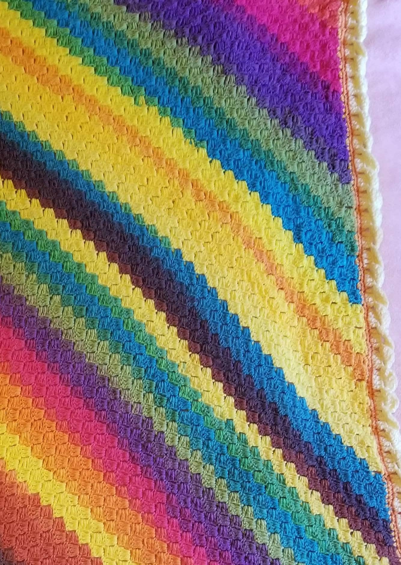 Rainbow Baby Blanket Crib or Toddler Blanket Small Throw Etsy