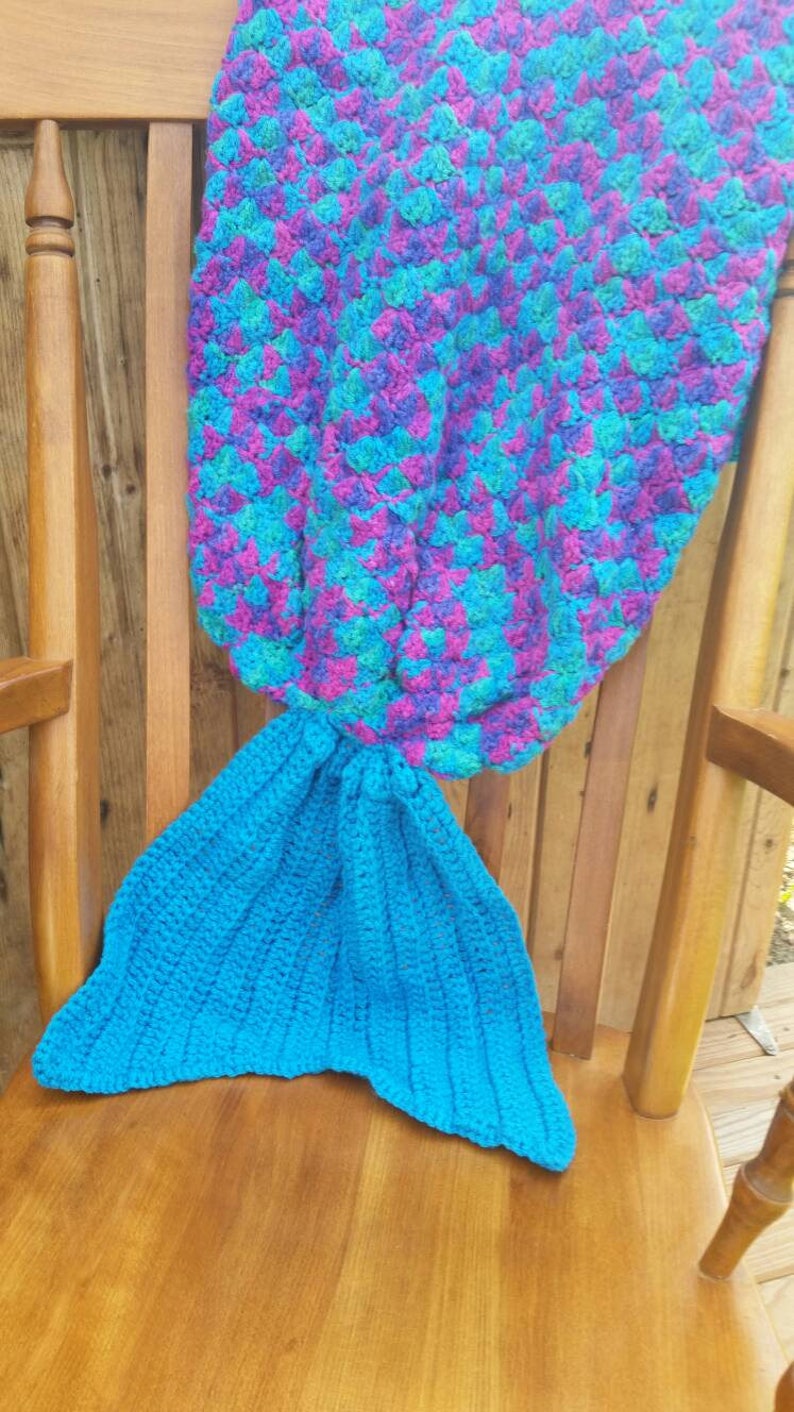 Mermaid Tail Blanket Adult 38 Inches Long Inside Blanket Etsy