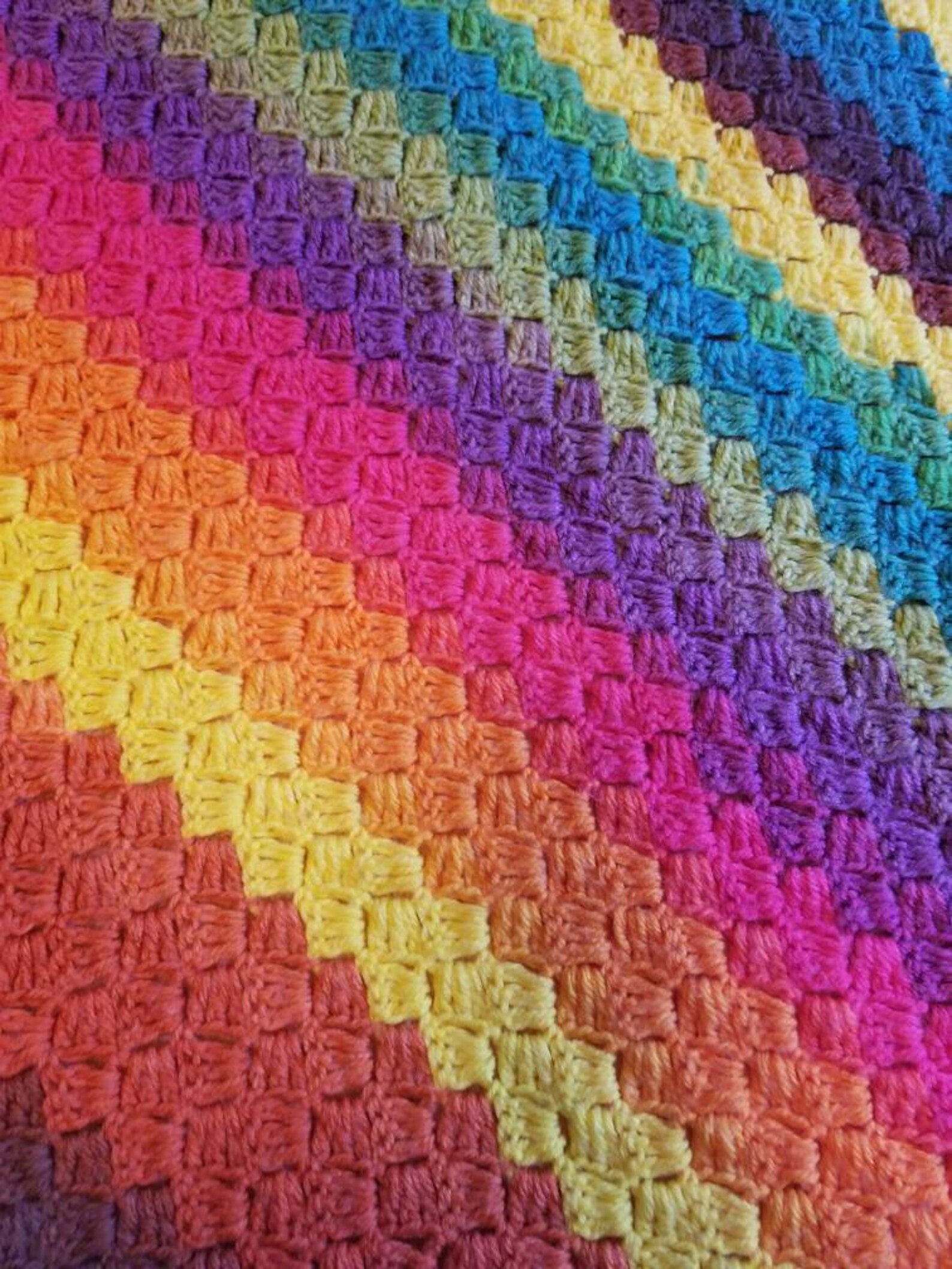 Rainbow Baby Blanket Crib or Toddler Blanket Small Throw Etsy