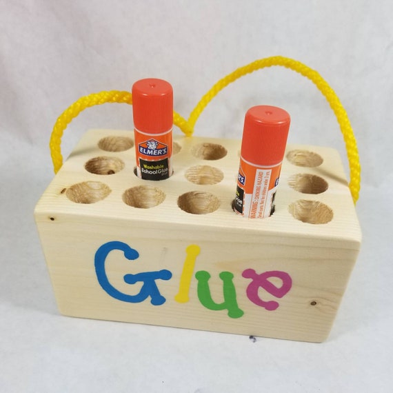 Teacher Glue Stick Holder, Desk Block, Glue Holder, Classroom, Craft Supply  Organizer, Teacher, Student Helper, School, Tote With Handle. 