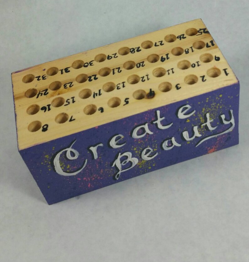 Pencil Block Pencil Holder Purple Artist Colored Pencil Etsy