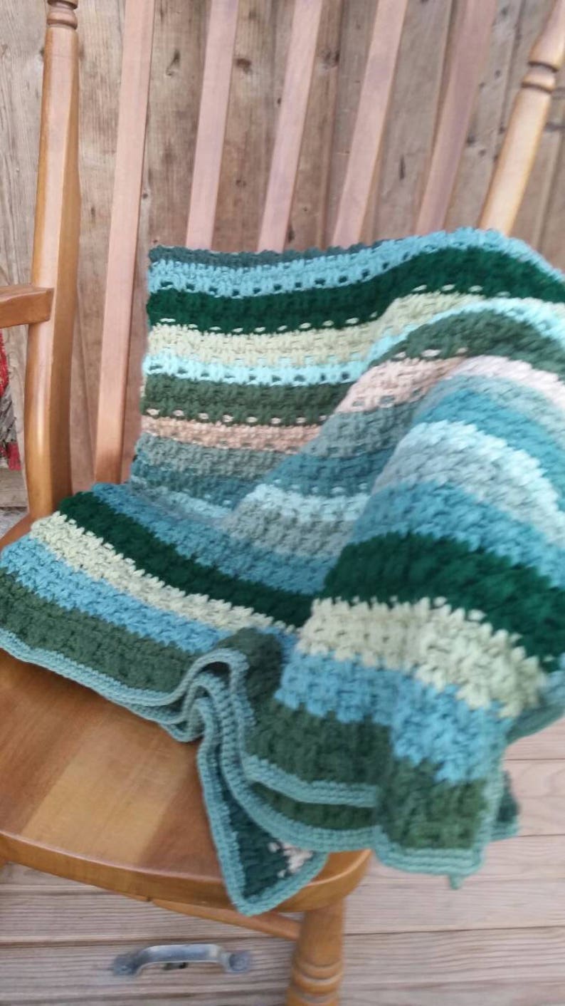 Afghan Blanket Green Throw Blanket Bedding Chair Throw Etsy