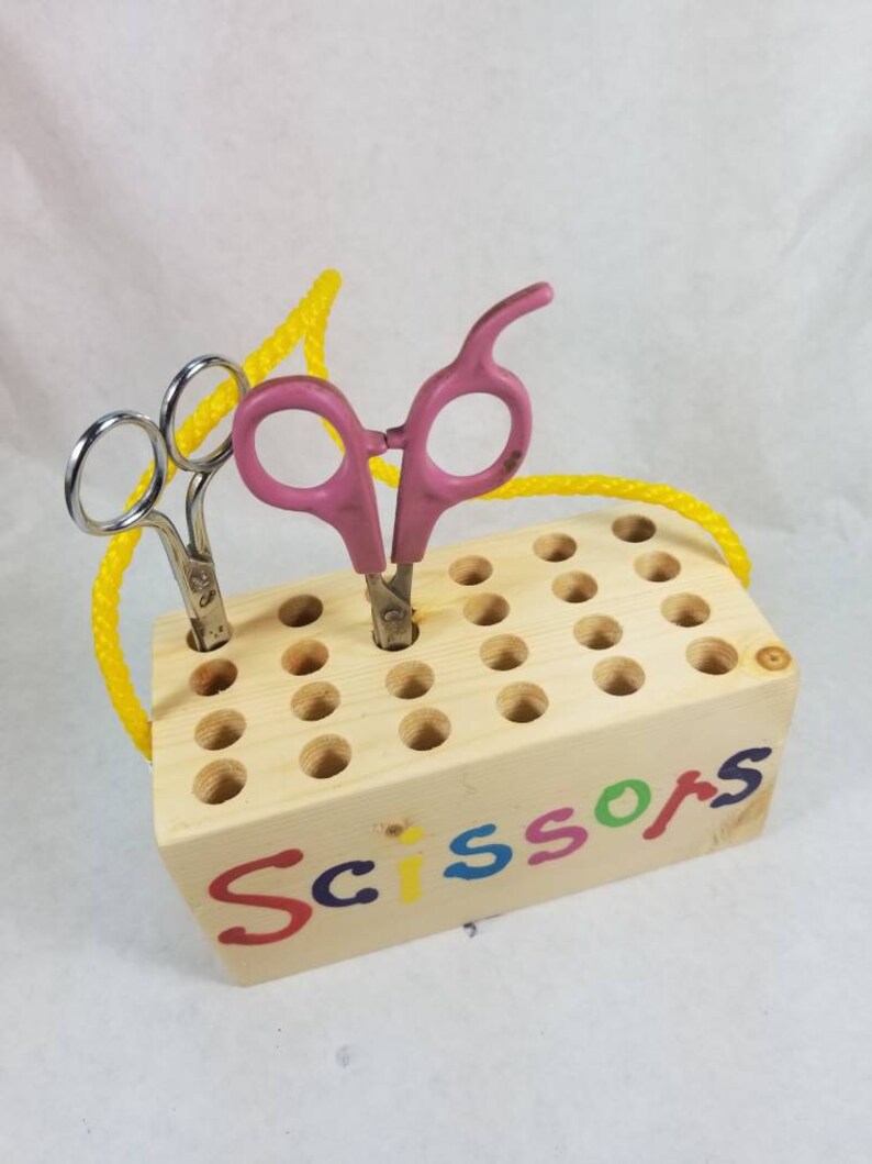 Scissors Holder Teacher Classroom Carrier or Tote Teacher Etsy