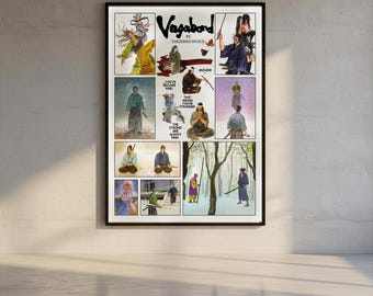 Vagabond Manga Anime Poster Wall Art | Takehiko Inoue Fine Art Print