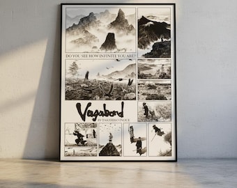 Vagabond Manga Anime Poster Wall Art | Takehiko Inoue Fine Art Print