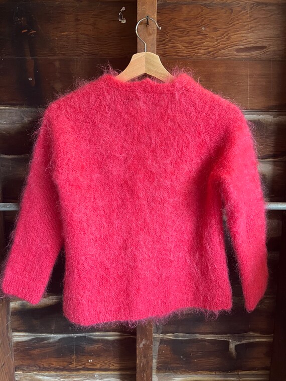 Vintage 60’s/70’s Pink Shaggy Mohair Homemade Woo… - image 4