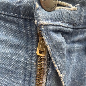 Vintage 70-80-tals Big Ben Wrangler Carpenter Work Jeans Distressed Thrashed Flanellfodrad Grunge 84 cm midja bild 4