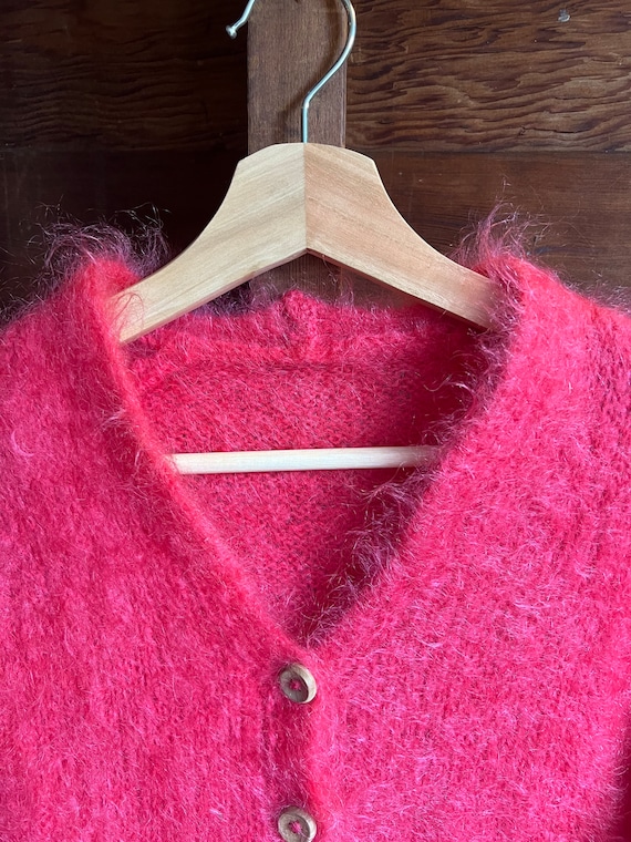 Vintage 60’s/70’s Pink Shaggy Mohair Homemade Woo… - image 2