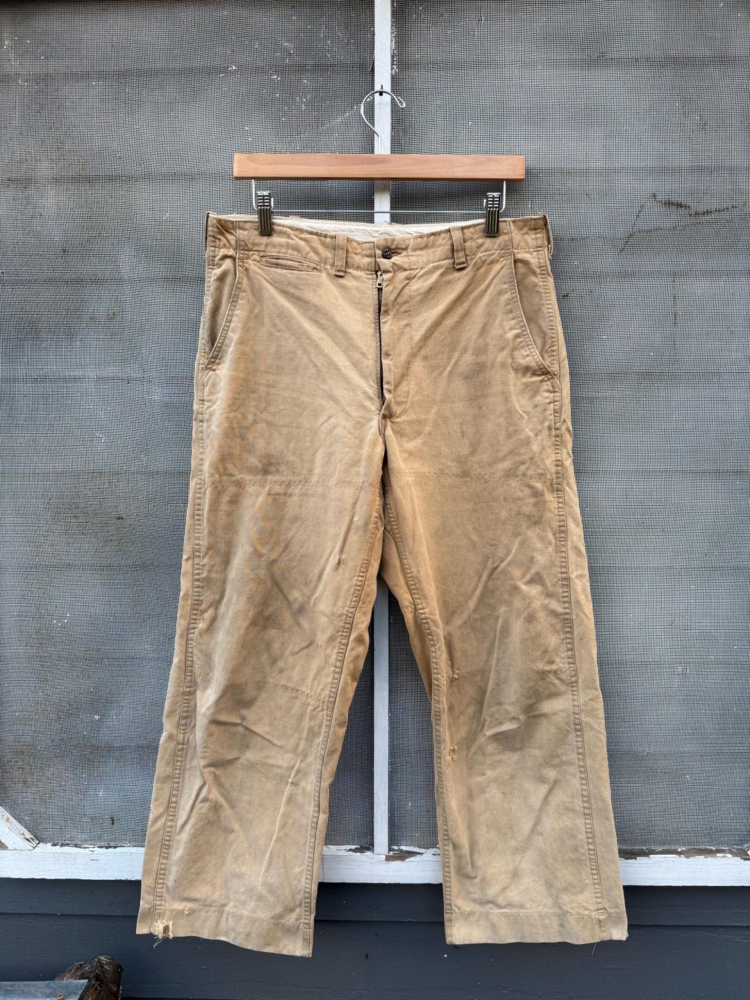 Vintage 40s/50s Duck Canvas Hunting Pants Wellington Sears Chinos