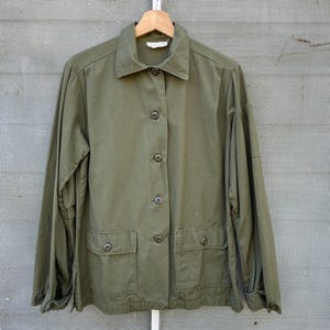 Vintage 70s OG 107 Ripstop Womans Button Up Smock