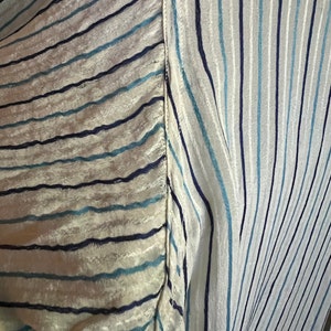 Antique 1910s Biltmore silk blue striped men’s button down dress shirt image 7