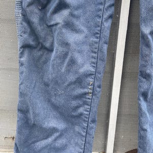 Vintage 70-80-tals Big Ben Wrangler Carpenter Work Jeans Distressed Thrashed Flanellfodrad Grunge 84 cm midja bild 12