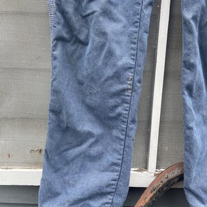 Vintage 70-80-tals Big Ben Wrangler Carpenter Work Jeans Distressed Thrashed Flanellfodrad Grunge 84 cm midja bild 7